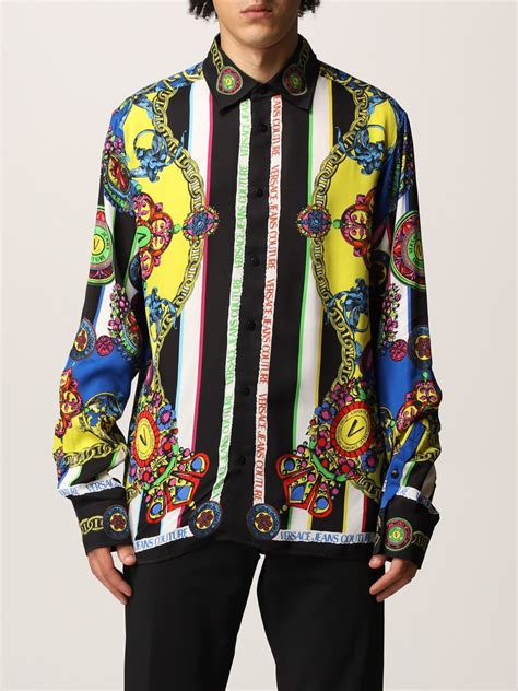 camicia fantasia versace uomo|VERSACE .